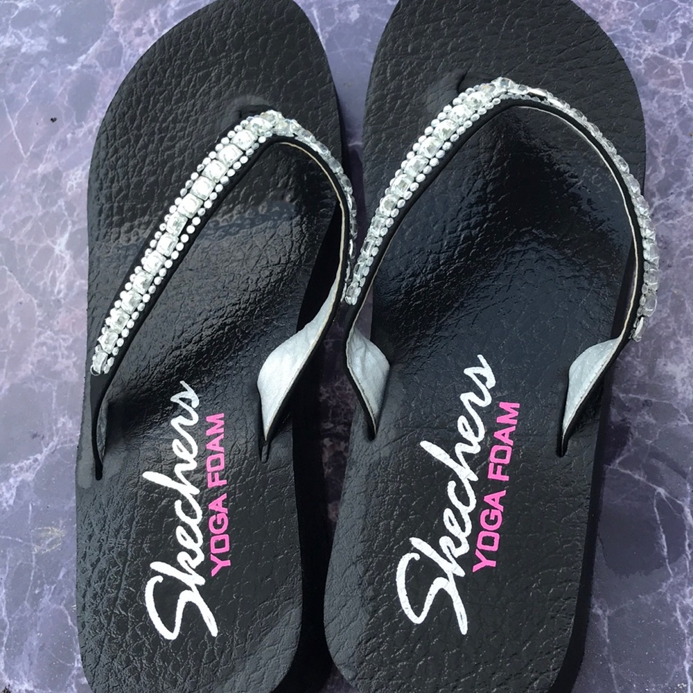 Sketchers Flip flop with Rhinestone gem accents